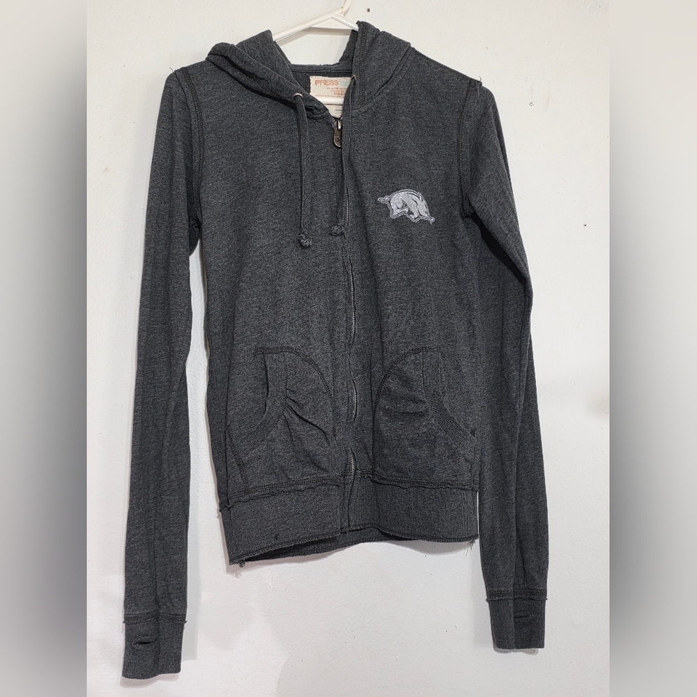 Dark Gray Hoodie with Hog Logo (0081)